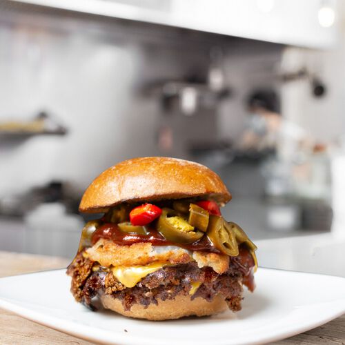 Smashed Barbecueburger Burger von Freddy Schilling in Köln